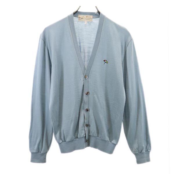 アーノルドパーマー ウールブレンド 長袖 Vネック ニット カーディガン M ブルー系 Arnold Palmer HERO メンズ拍卖