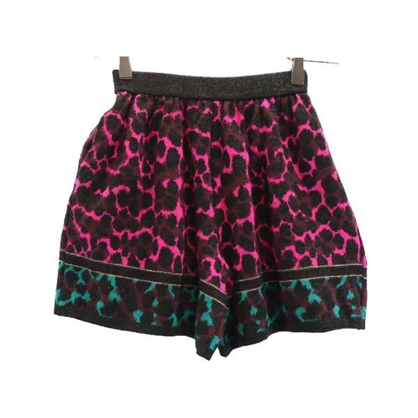 イヴサンローラン ウールブレンド 総柄 ニット ショートパンツ 120 ピンク系 YVES SAINT LAURENT キッズ拍卖