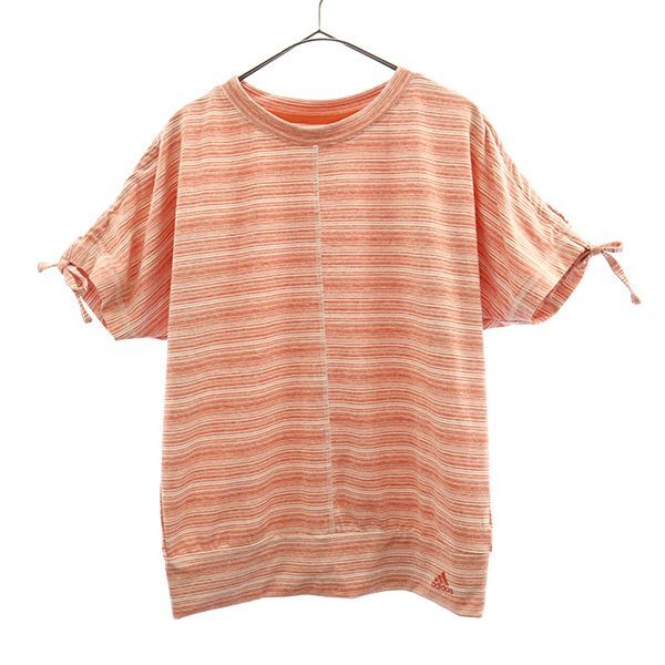 アディダス 総柄 トレーニング 半袖 Tシャツ S オレンジ adidas ウォームアップ レディース拍卖