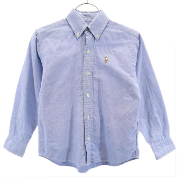 ラルフローレン 長袖 ボタンダウンシャツ 6 ブルー系 RALPH LAUREN キッズ拍卖