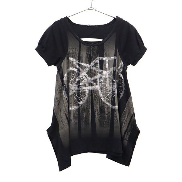 マリテフランソワジルボー プリント 半袖 Tシャツ S ブラック MARITHE + FRANCOIS GIRBAUD レディース拍卖
