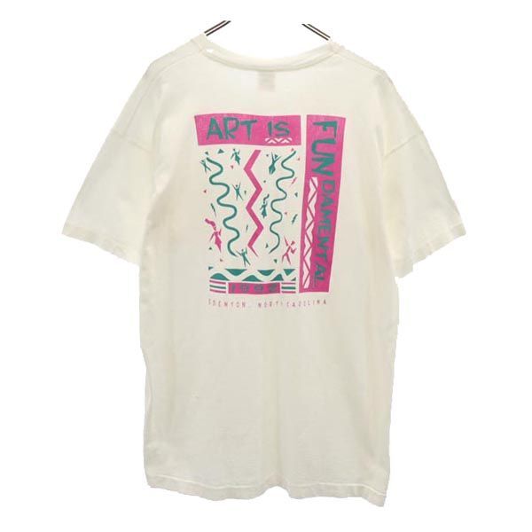 フルーツオブザルーム 90s オールド USA製 バックプリント 半袖 Tシャツ XL ホワイト系 FRUIT OF THE LOOM CAC メンズ拍卖