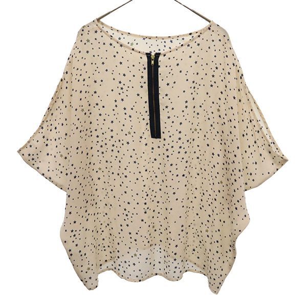 ロペピクニック 星柄 半袖 カットソー 38 ベージュ ROPE PICNIC レディース拍卖