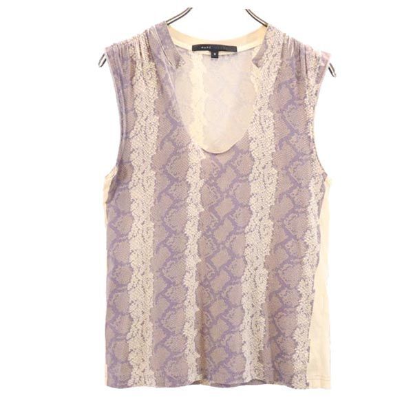 マークジェイコブス パイソン柄 ノースリーブ カットソー S ベージュ系 MARC JACOBS レディース拍卖