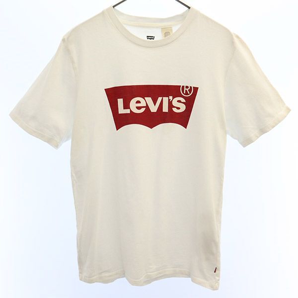 リーバイス ロゴプリント 半袖 Tシャツ S ホワイト Levi's クルーネック メンズ拍卖