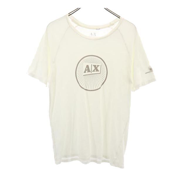 アルマーニエクスチェンジ ロゴプリント 半袖 Tシャツ S ホワイト系 ARMANI EXCHANGE メンズ拍卖