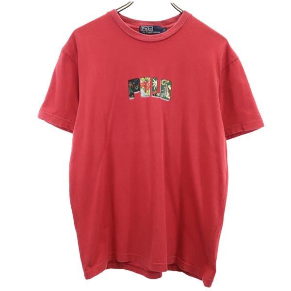 ポロバイラルフローレン ロゴプリント 半袖 Tシャツ S 赤系 Polo by Ralph Lauren メンズ拍卖