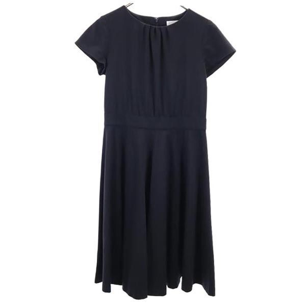 マッキントッシュフィロソフィー 半袖 キャミソール付き ワンピース 38 濃紺 MACKINTOSH PHILOSOPHY フォーマルワンピース レディース拍卖