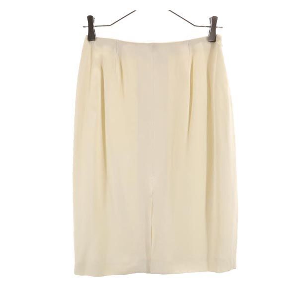 エンポリオアルマーニ イタリア製 ミディ丈 センタースリット タイトスカート 40 ベージュ Emporio Armani レディース拍卖