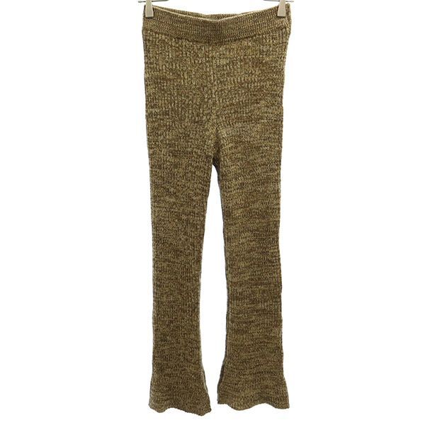 スナイデル 19AW SWNP194054 メランジニット パンツ F ブラウン系 SNIDEL レディース拍卖