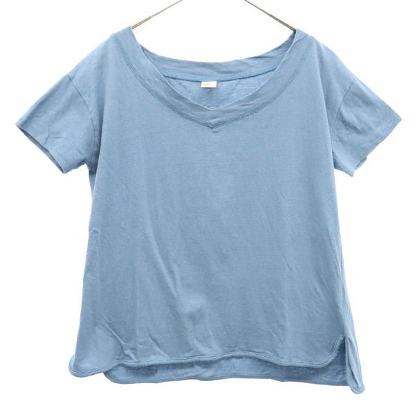 ロンハーマン 半袖 Vネック Tシャツ XS ブルー Ron Herman レディース拍卖