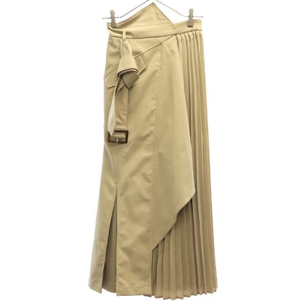 スナイデル SWFS214150 マキシ丈 ナロースイッチング スカート 0 ベージュ SNIDEL レディース拍卖