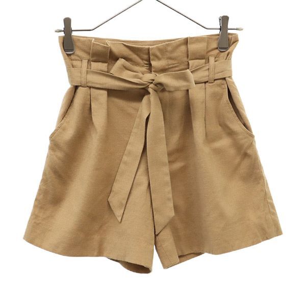 スピックアンドスパン 日本製 ウールブレンド ショートパンツ 34 ベージュ Spick and Span キュロット レディース拍卖