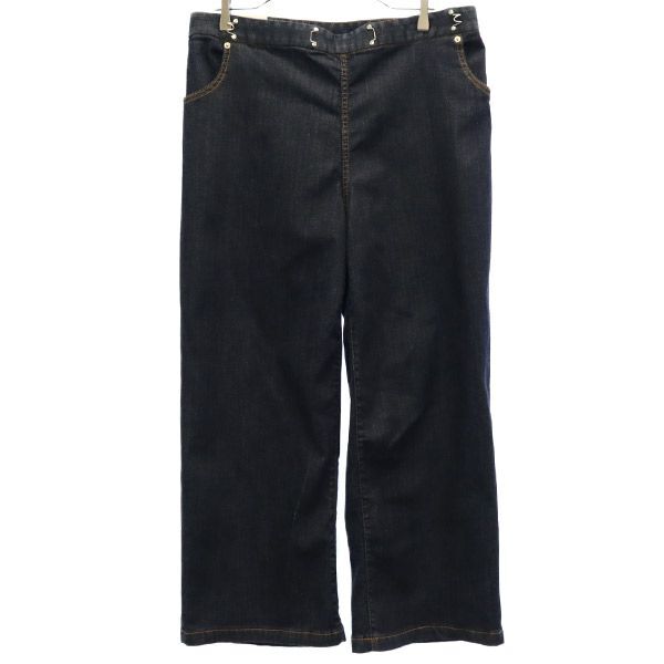 未使用 センスオブプレイス ワイドデニムパンツ 36 ネイビー SENSE OF PLACE ジーパン バギー レディース拍卖