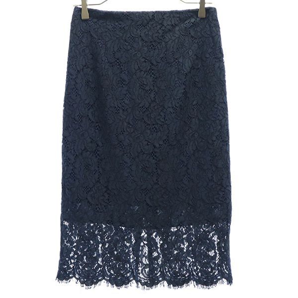 アーバンリサーチ レース ミディ丈 レース スカート F ネイビー URBAN RESEARCH レディース拍卖