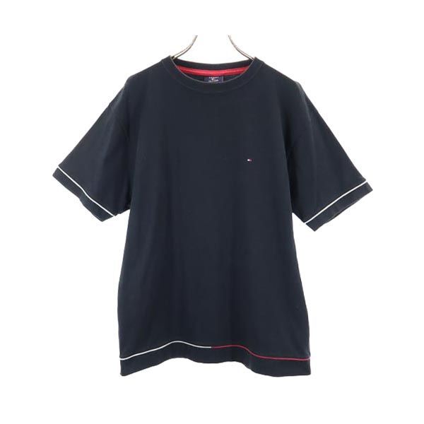 トミーヒルフィガー 日本製 半袖 Tシャツ S 黒 TOMMY HILFIGER メンズ拍卖