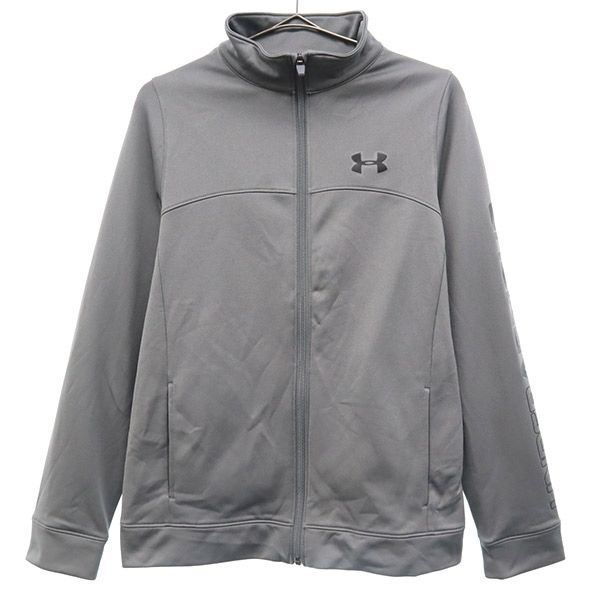 アンダーアーマー ワンポイントプリント トレーニング ジャージジャケット YXL グレー UNDER ARMOUR スポーツ キッズ拍卖