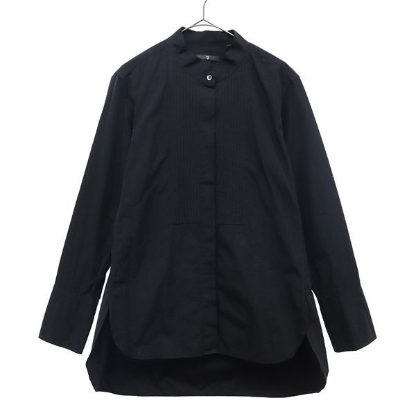 ユニクロ プラスジェイ 長袖 スーピマコットンタック シャツ S ブラック UNIQLO +J コットンシャツ ブラウス レディース拍卖