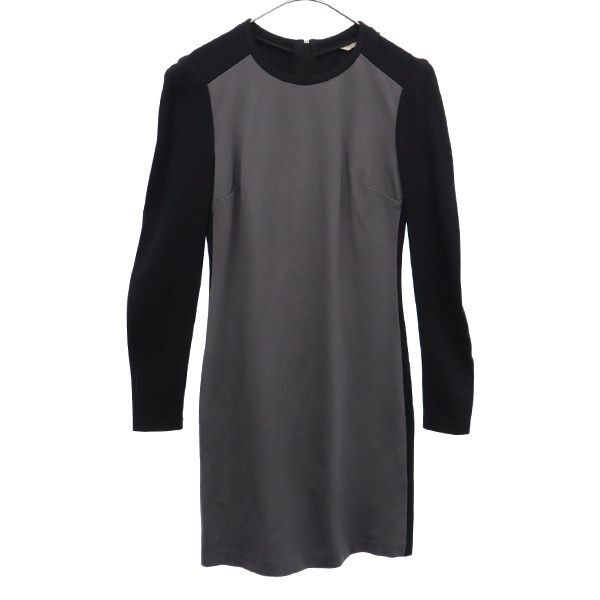 バナナリパブリック 長袖 ワンピース 0 グレー系 Banana Republic バックジップ チュニック レディース拍卖