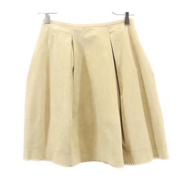 デイジーリンパリス ミニ丈 スウェード調 スカート 38 ベージュ DAISY LIN PARIS FOXEY レディース拍卖
