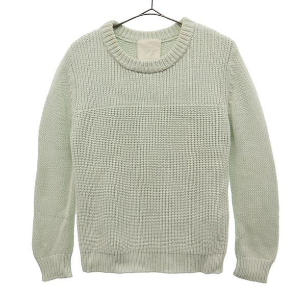 ユナイテッドアローズスタイルフォーリビング 長袖 コットン ニット グリーン UNITED ARROWS セーター レディース拍卖