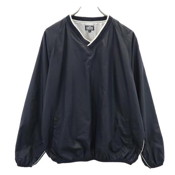 ザスポーツオーソリティ プルオーバー ジャケット L ブラック THE SPORTS AUTHORITY ゴルフ 裏メッシュ Vネック メンズ拍卖