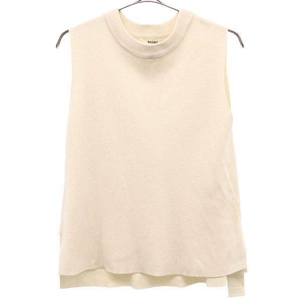 スナイデル 未使用 ノースリーブ ニット F ホワイト SNIDEL セーター レディース拍卖