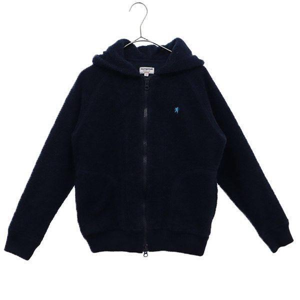 ジムフレックス ワンポイント刺繍 長袖 ボアフリース ジップパーカー 12 ネイビー GYMPHLEX レディース拍卖