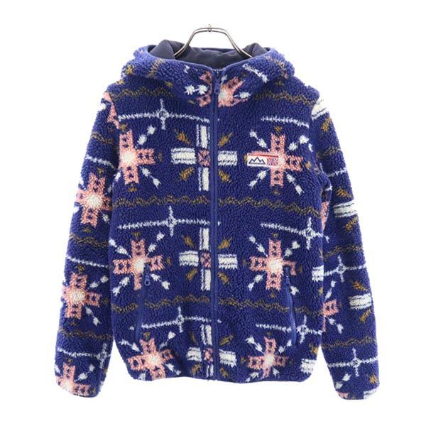 ロデオクラウンズ 総柄 ボア フリースジャケット 2 ブルー系 Rodeo Crowns レディース拍卖