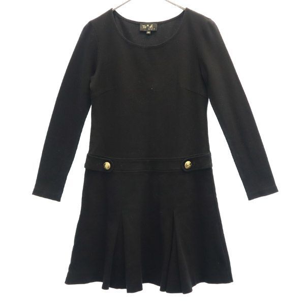 トゥービーバイアニエスベー 長袖 ワンピース T1 ブラック To b. by agns b レディース拍卖