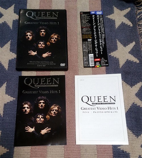 DVD グレイテスト・ビデオ・ヒッツ 1 クイーン Queen 2枚組 正規国内盤 オビ・ブックレット・日本語解説付 ディスク美品 割引特典あり拍卖