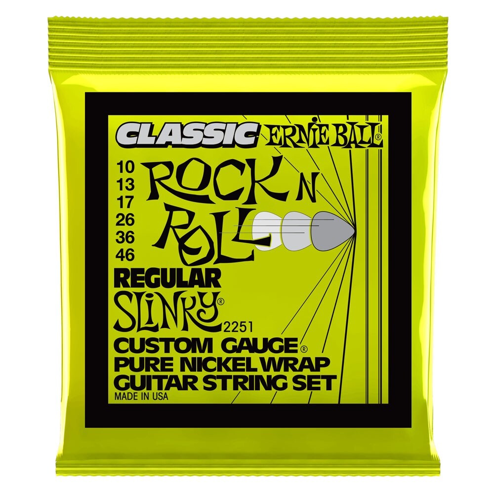アーニーボール ERNIE BALL 2251 Regular Slinky Classic Rock n Roll Pure Nickel Wrap 10-46 Gauge エレキギター弦拍卖