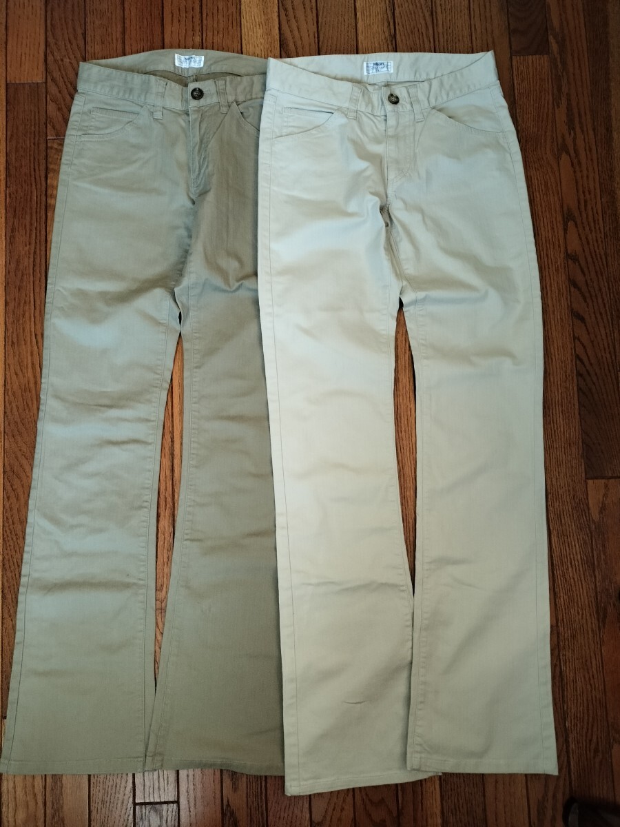 パーソンズ ベージュ系 チノパン 2本セット拍卖
