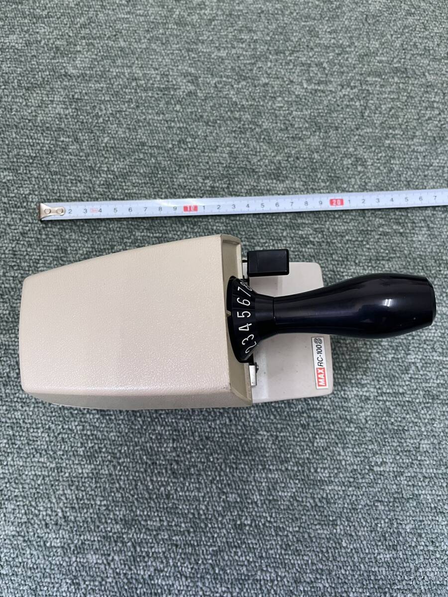 d734★MAX ロータリーチェックライター RC-100S 手動回転式 ★拍卖