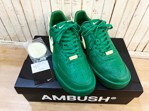 ★AMBUSH×NIKE/アンブッシュ×ナイキ AIR FORCE 1 LOW SP エアフォース1 スペシャル DV3464-300 PINE GREEN メンズ スニーカー 27.5cm★拍卖