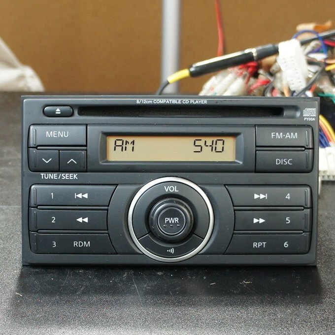 動作OK PY00A オーディオ Y12 ウイングロード 松下電器 ヘッドユニット 2DIN CD FM AM 28185-ED200 CQ-JN8400AK 日産 純正 @7212s拍卖