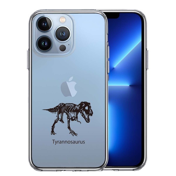 iPhone13Pro ケース クリアティラノサウルス スマホケース 側面ソフト 背面ハード ハイブリッド拍卖