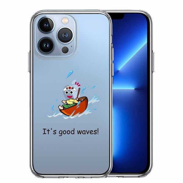 iPhone13Pro ケース クリア一寸法師 波乗り スマホケース 側面ソフト 背面ハード ハイブリッド拍卖