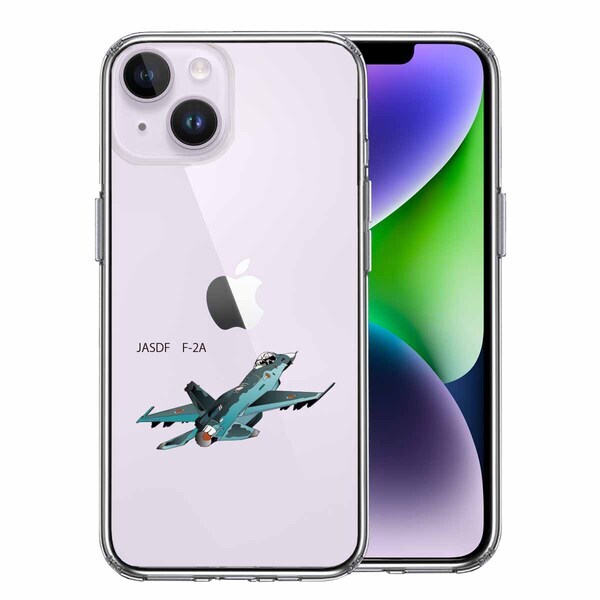 iPhone14Plus ケース クリア航空自衛隊 JASDF F-2A 戦闘機 スマホケース 側面ソフト 背面ハード ハイブリッド拍卖