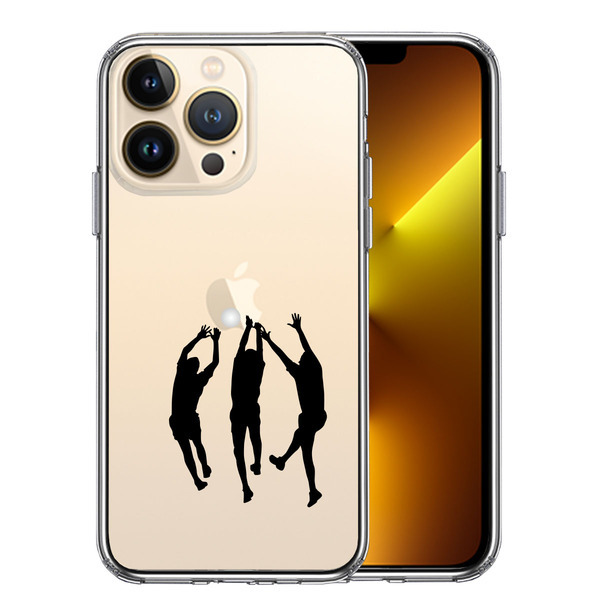 iPhone13Pro ケース クリア バレーボール ブロック スマホケース 側面ソフト 背面ハード ハイブリッド拍卖