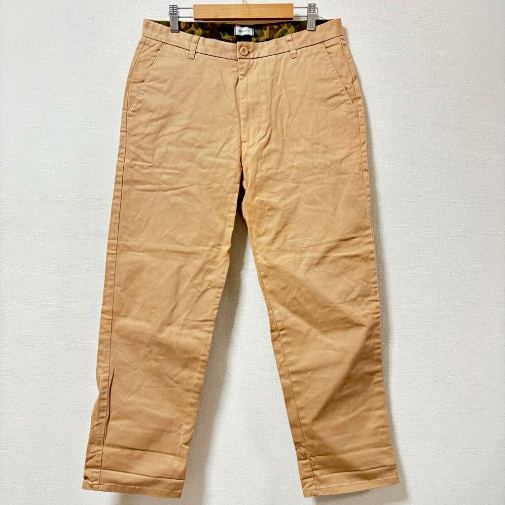 カジュアルコーデにおすすめ!【BROWNY】ブラウニー チノパン ライト ブラウン コットン 綿 ストレッチ 定番 メンズ サイズL/Y13837SS拍卖