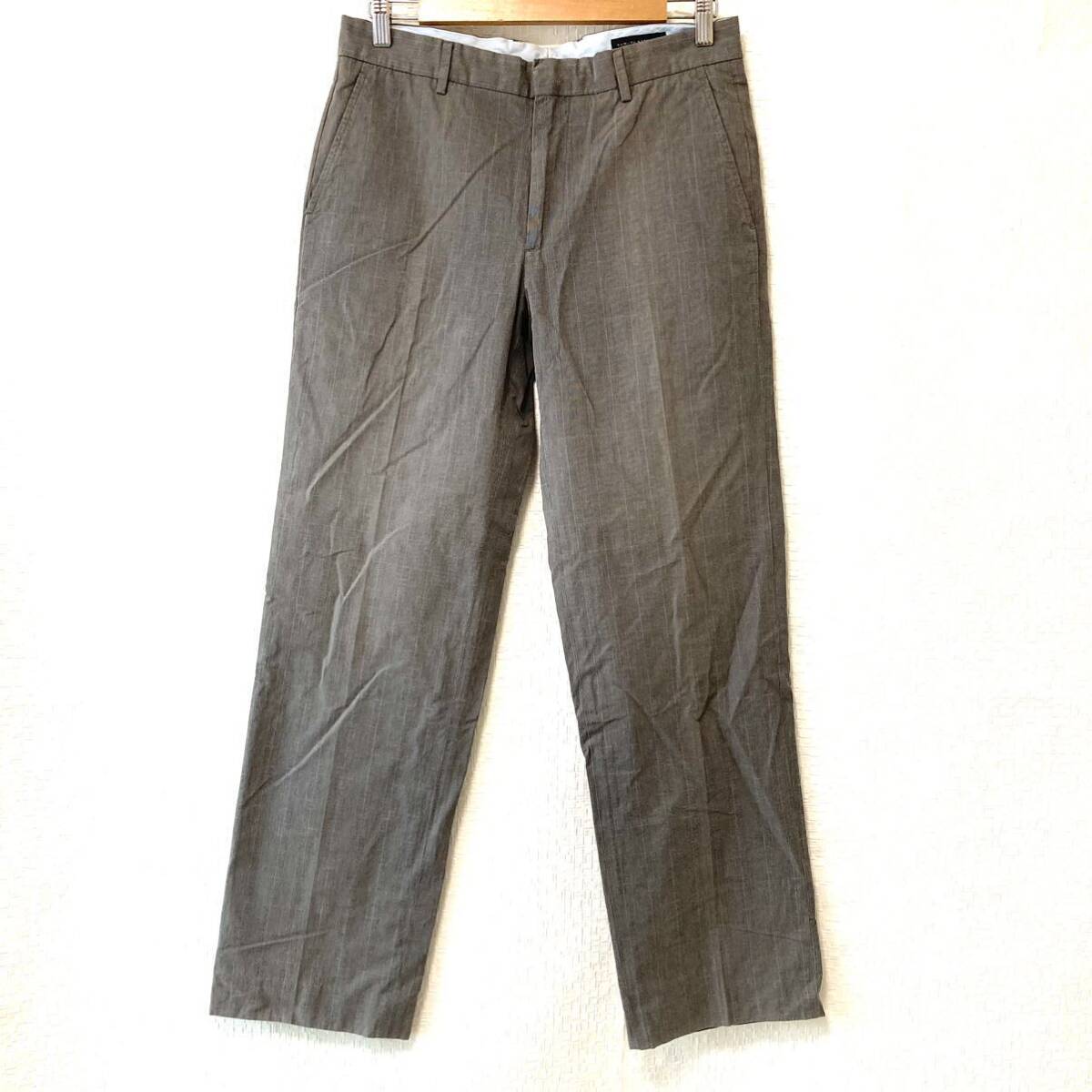 ゴルフシーンにも!【BANANA REPUBLIC】バナナリパブリック ノータック スラックス パンツ カジュアル ボトムス グレー W31/Y14526UU拍卖