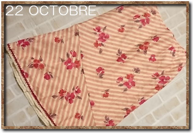 美品!!☆22 OCTOBRE ヴァンドゥーオクトーブル 花柄&斜めストライプスカート☆拍卖