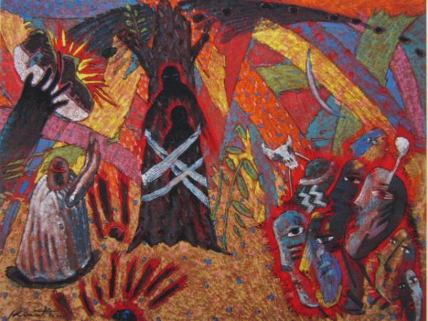 絹谷幸二、木霊(こだま)、希少画集画、新品額装付、状態良好、salt拍卖