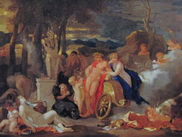 セバスティアン・ブールドン、バッカスとケレース、希少画集画、新品額装付、mai拍卖
