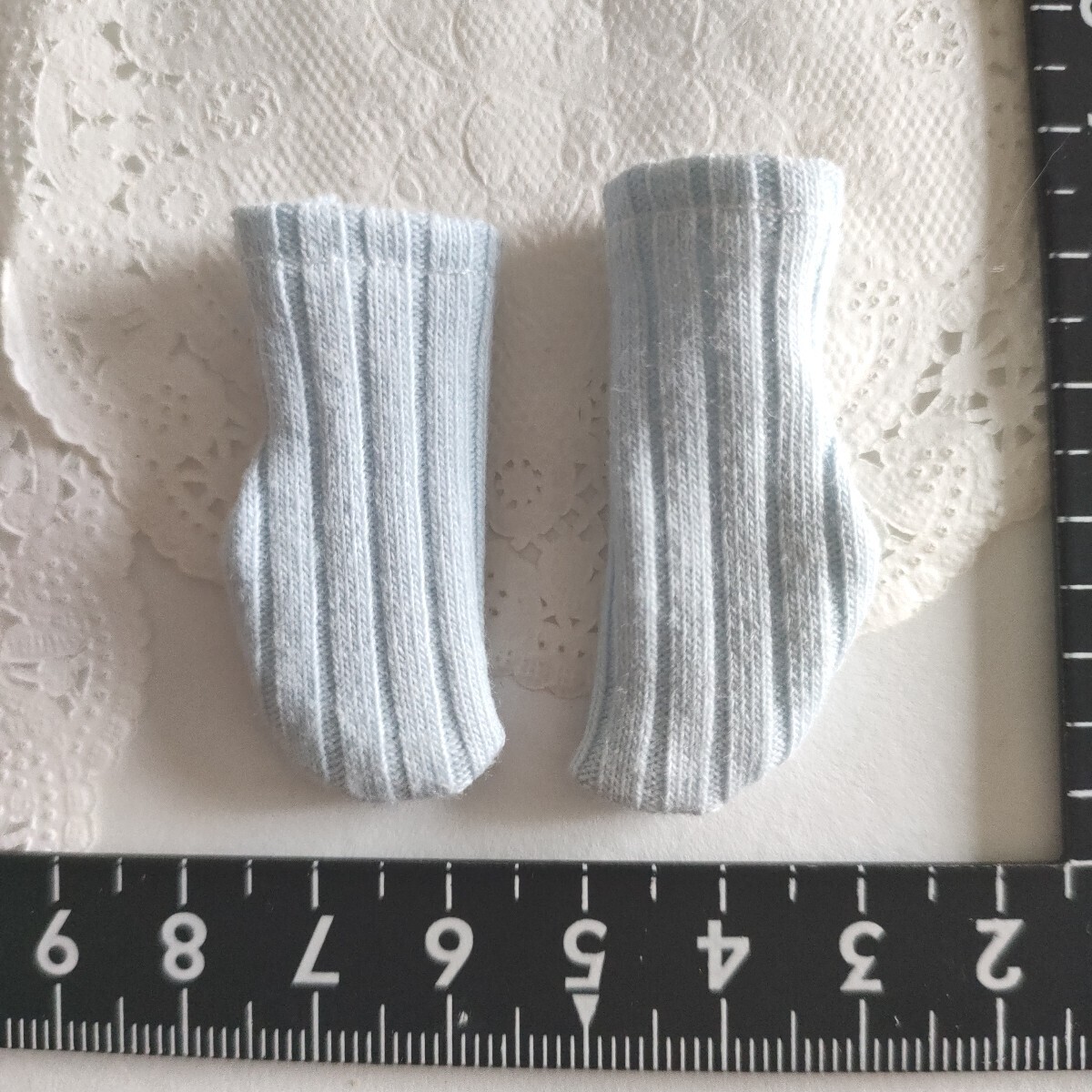 tia*゜☆*ドール用 水色 ショートソックス リカちゃんパパ ジェニーボーイフレンド タミーちゃん サイズ ソックス 靴下拍卖