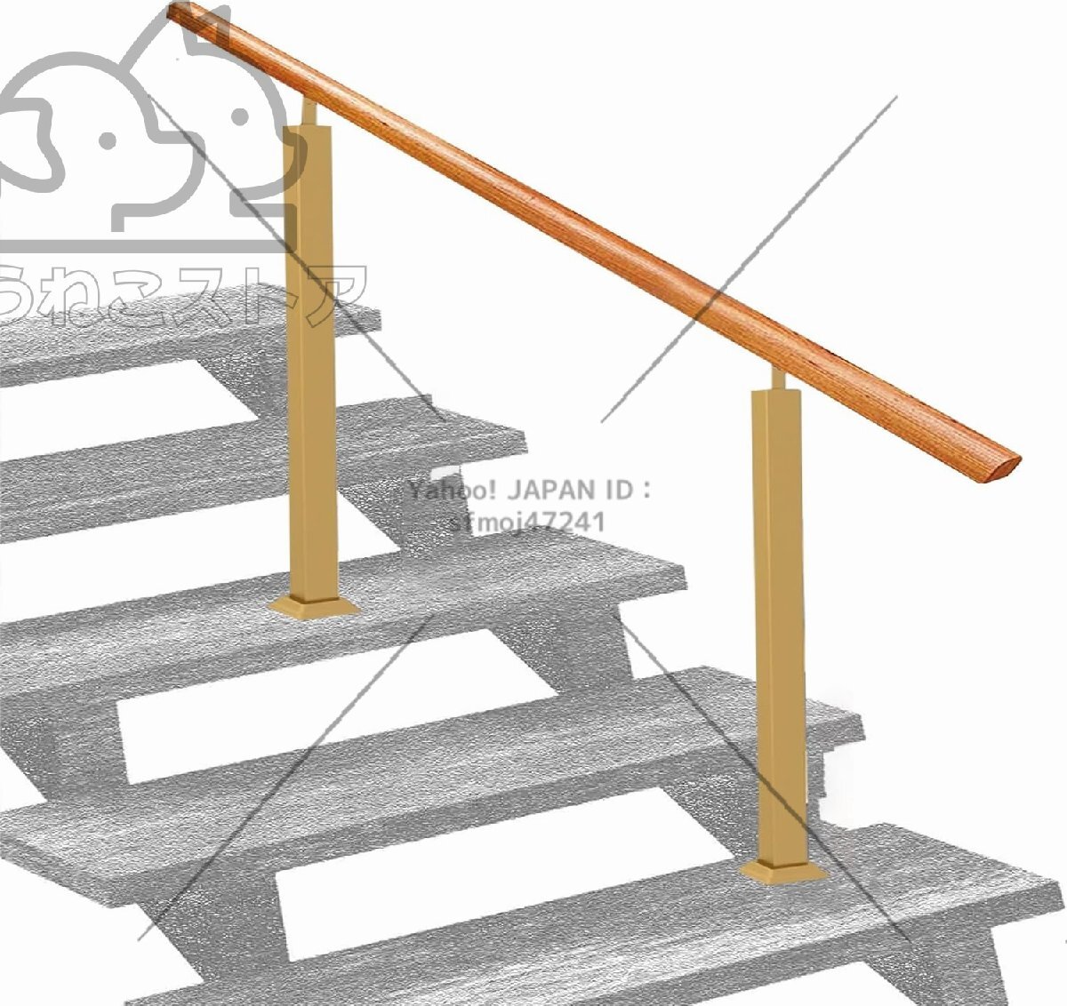 屋外階段手すり-完全なキット-無垢材の階段手すり屋内マットブラックアイアン階段手すり角度調整可能-設置が簡単拍卖