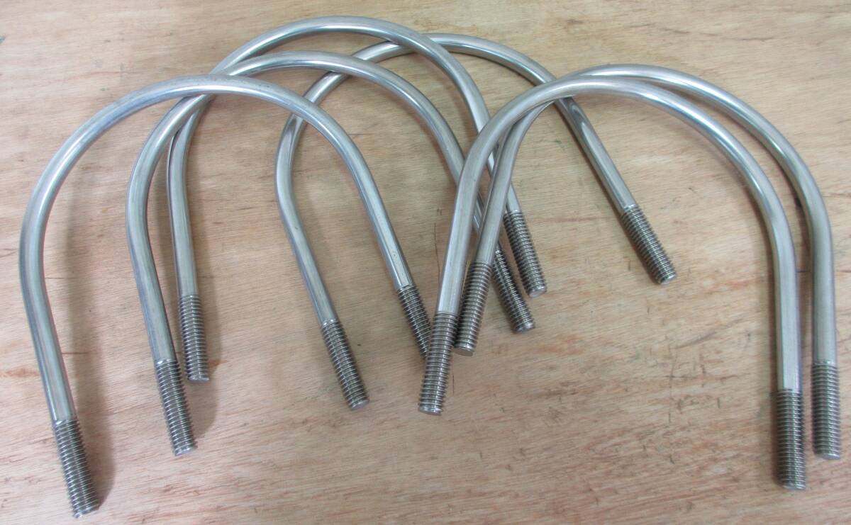 未使用品在庫処分 ステンレス製Uボルト W1/2×150A 6本組 配管パイプ丸棒取付工事に拍卖