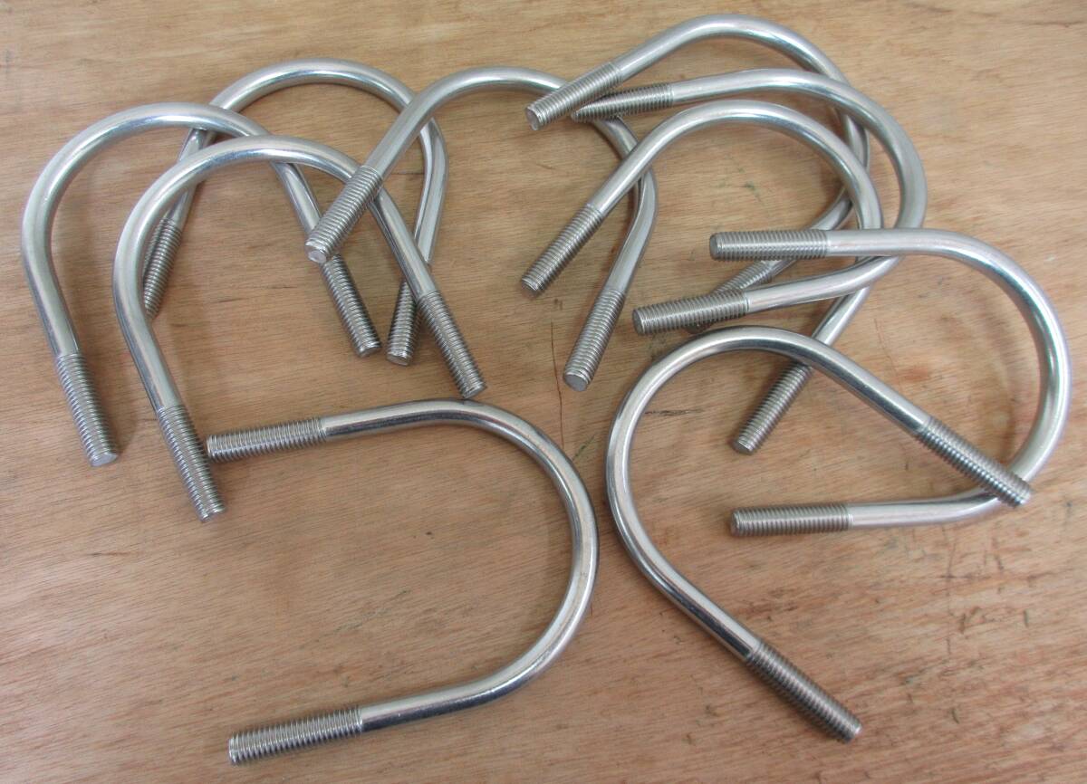 未使用品在庫処分 ステンレス製Uボルト M10×65A 10本組 配管パイプ丸棒取付工事に拍卖