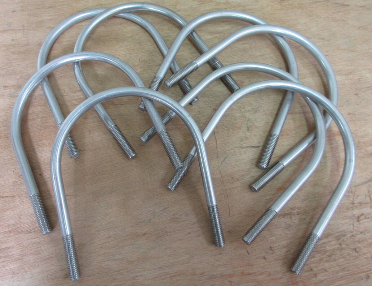 未使用品在庫処分 ステンレス製Uボルト M10×100A 8本組 配管パイプ丸棒取付工事に拍卖